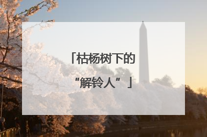 枯杨树下的“解铃人”