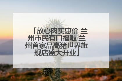 放心肉实惠价 兰州市民有口福啦 兰州首家品高猪世界旗舰店盛大开业