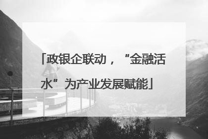 政银企联动，“金融活水”为产业发展赋能