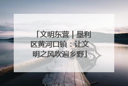 文明东营｜垦利区黄河口镇：让文明之风吹遍乡野