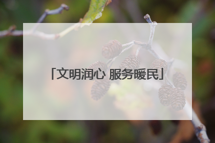 文明润心 服务暖民
