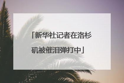 新华社记者在洛杉矶被催泪弹打中