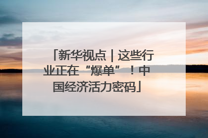 新华视点｜这些行业正在“爆单”！中国经济活力密码
