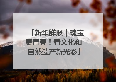 新华鲜报｜瑰宝更青春！看文化和自然遗产新光彩