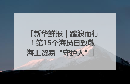 新华鲜报｜踏浪而行！第15个海员日致敬海上贸易“守护人”