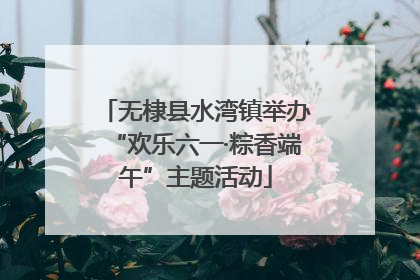 无棣县水湾镇举办“欢乐六一·粽香端午”主题活动