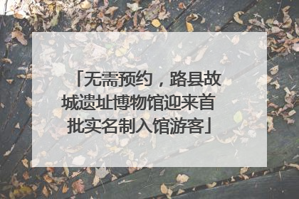 无需预约，路县故城遗址博物馆迎来首批实名制入馆游客