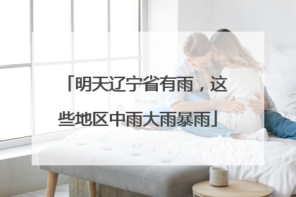 明天辽宁省有雨，这些地区中雨大雨暴雨