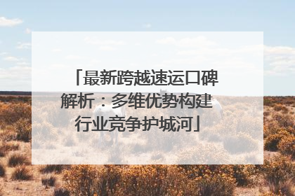 最新跨越速运口碑解析：多维优势构建行业竞争护城河