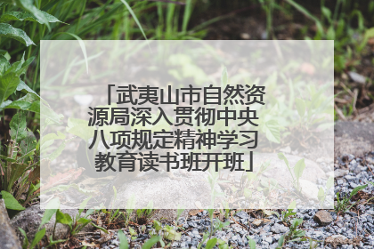武夷山市自然资源局深入贯彻中央八项规定精神学习教育读书班开班