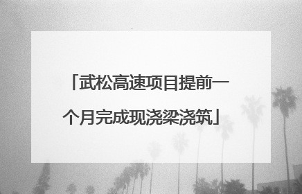 武松高速项目提前一个月完成现浇梁浇筑