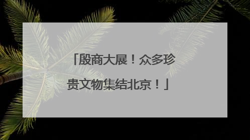殷商大展！众多珍贵文物集结北京！