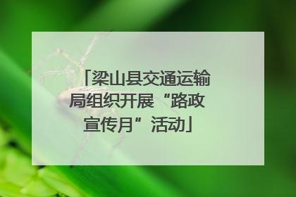 梁山县交通运输局组织开展“路政宣传月”活动