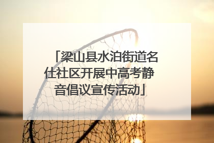 梁山县水泊街道名仕社区开展中高考静音倡议宣传活动