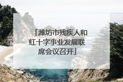 潍坊市残疾人和红十字事业发展联席会议召开