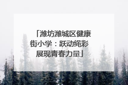 潍坊潍城区健康街小学：跃动绳彩展现青春力量
