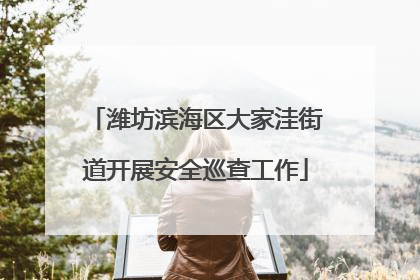 潍坊滨海区大家洼街道开展安全巡查工作
