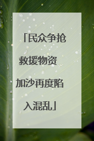民众争抢救援物资 加沙再度陷入混乱