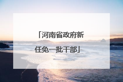 河南省政府新任免一批干部