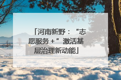 河南新野：“志愿服务＋”激活基层治理新动能