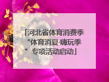 河北省体育消费季“体育消夏·嗨玩季”专项活动启动