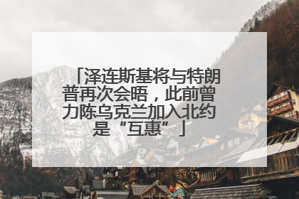 泽连斯基将与特朗普再次会晤，此前曾力陈乌克兰加入北约是“互惠”