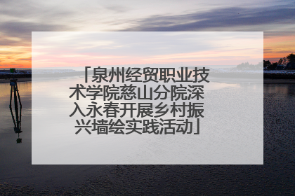 泉州经贸职业技术学院慈山分院深入永春开展乡村振兴墙绘实践活动