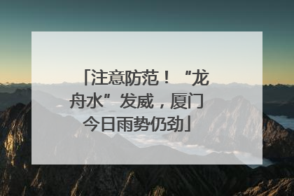 注意防范！“龙舟水”发威，厦门今日雨势仍劲