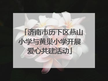 济南市历下区燕山小学与黄巢小学开展爱心共建活动