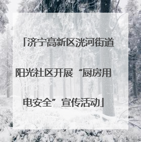 济宁高新区洸河街道阳光社区开展“厨房用电安全”宣传活动