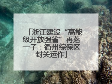 浙江建设“高能级开放强省”再落一子：衢州综保区封关运作