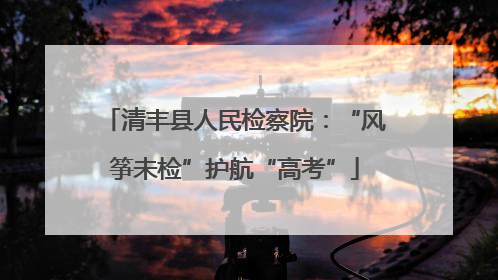 清丰县人民检察院：“风筝未检”护航“高考”