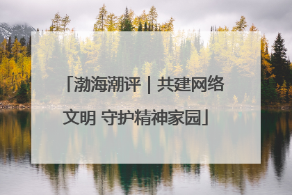 渤海潮评｜共建网络文明 守护精神家园