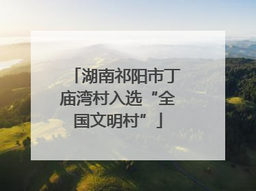 湖南祁阳市丁庙湾村入选“全国文明村”