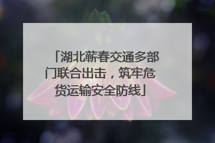 湖北蕲春交通多部门联合出击，筑牢危货运输安全防线