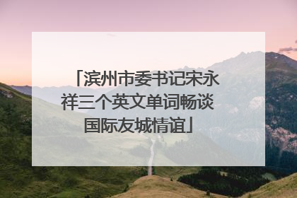 滨州市委书记宋永祥三个英文单词畅谈国际友城情谊