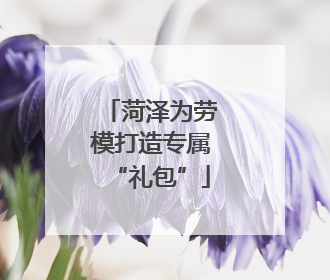 菏泽为劳模打造专属“礼包”