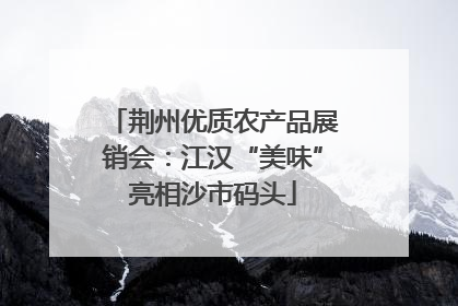 荆州优质农产品展销会：江汉“美味”亮相沙市码头