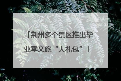 荆州多个景区推出毕业季文旅“大礼包”