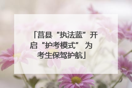 莒县“执法蓝”开启“护考模式” 为考生保驾护航