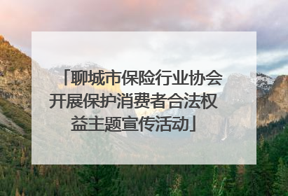 聊城市保险行业协会开展保护消费者合法权益主题宣传活动