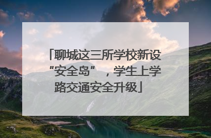 聊城这三所学校新设“安全岛”，学生上学路交通安全升级