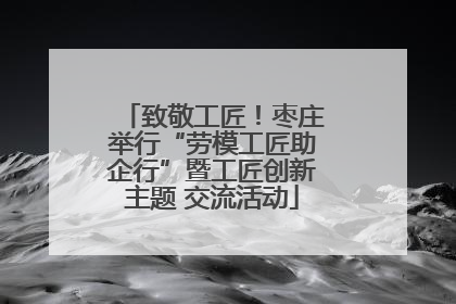 致敬工匠！枣庄举行“劳模工匠助企行”暨工匠创新主题 交流活动