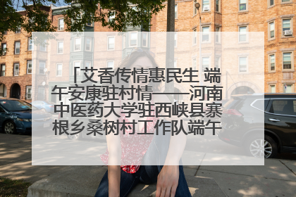 艾香传情惠民生 端午安康驻村情——河南中医药大学驻西峡县寨根乡桑树村工作队端午中医惠民记