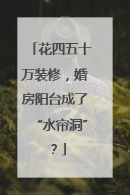 花四五十万装修，婚房阳台成了“水帘洞”？