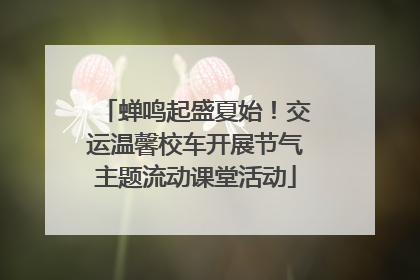 蝉鸣起盛夏始！交运温馨校车开展节气主题流动课堂活动