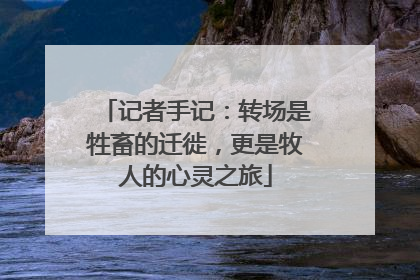 记者手记：转场是牲畜的迁徙，更是牧人的心灵之旅
