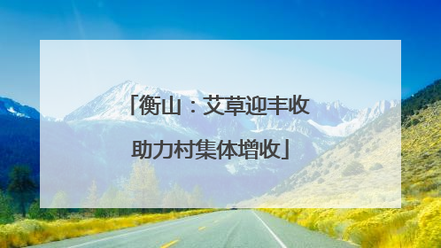 衡山：艾草迎丰收 助力村集体增收
