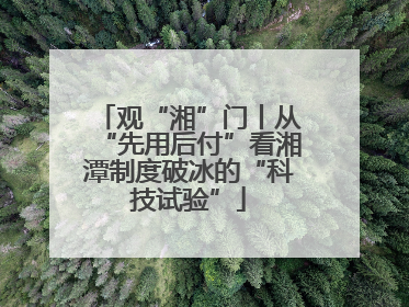 观“湘”门丨从“先用后付”看湘潭制度破冰的“科技试验”