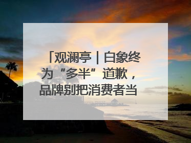观澜亭｜白象终为“多半”道歉，品牌别把消费者当“小白”